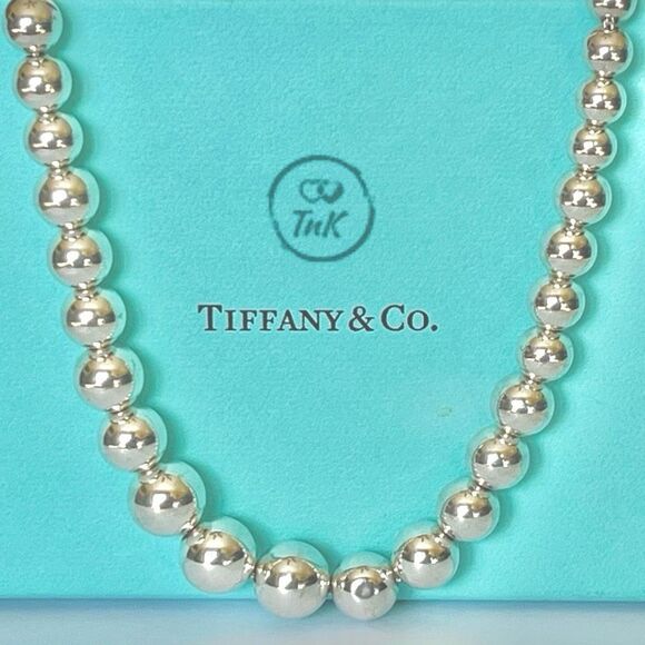 Tiffany & Co. Jewelry - Tiffany & Co Hardwear Graduated Ball Bead Necklace - 925 Silver - 16”